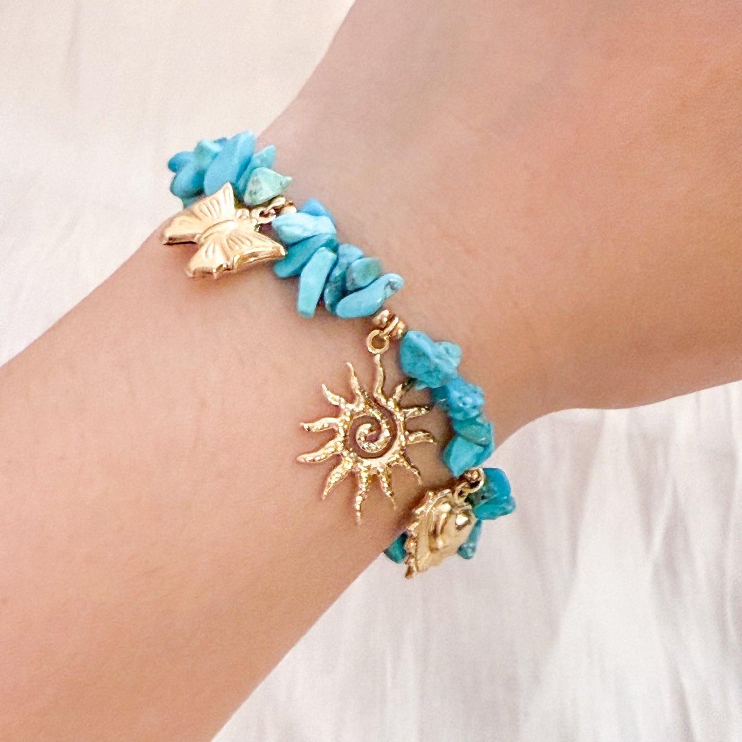 Pulsera Bali Sol（piedra natural 3 colores）
