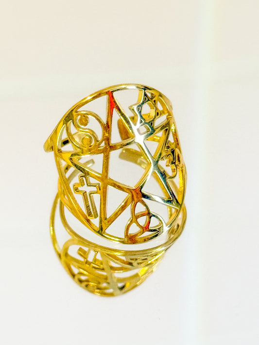 Anillo Símbolos de la suerte Ajustable