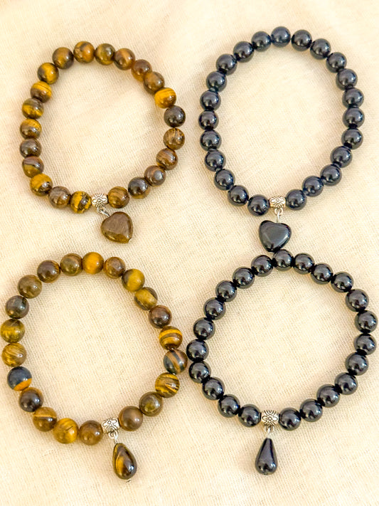 Pulsera Energía Natural( Corazón / Gota )