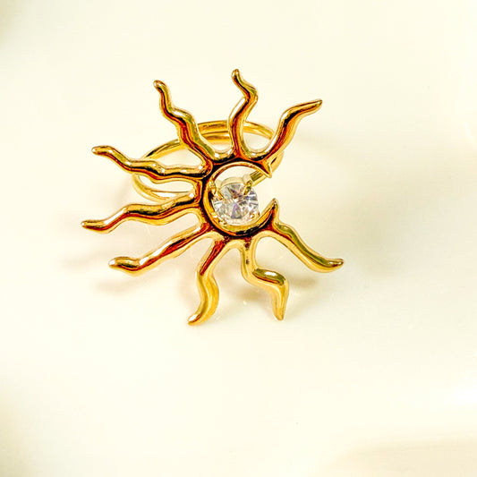 Anillo Ajustable Sol Radiante
