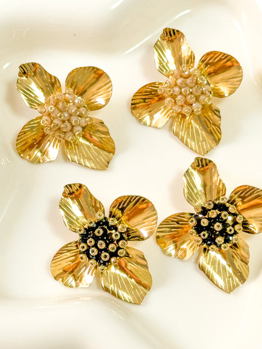 Pendientes Flor Dorada Elegancia