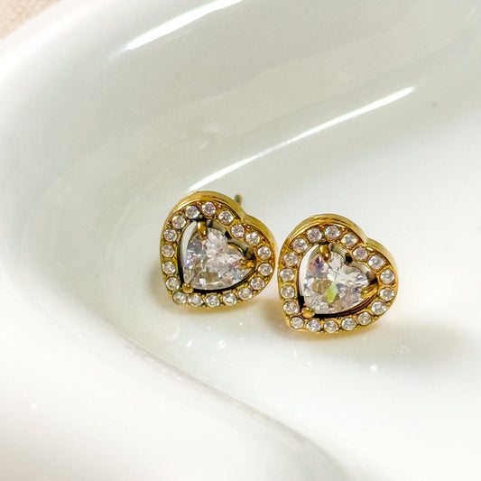 Pendientes Corazón Brillante