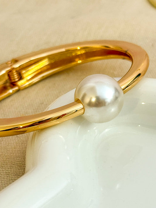 Pulsera Sirena Dorada（Brazalete Minimal） – Acero Inoxidable
