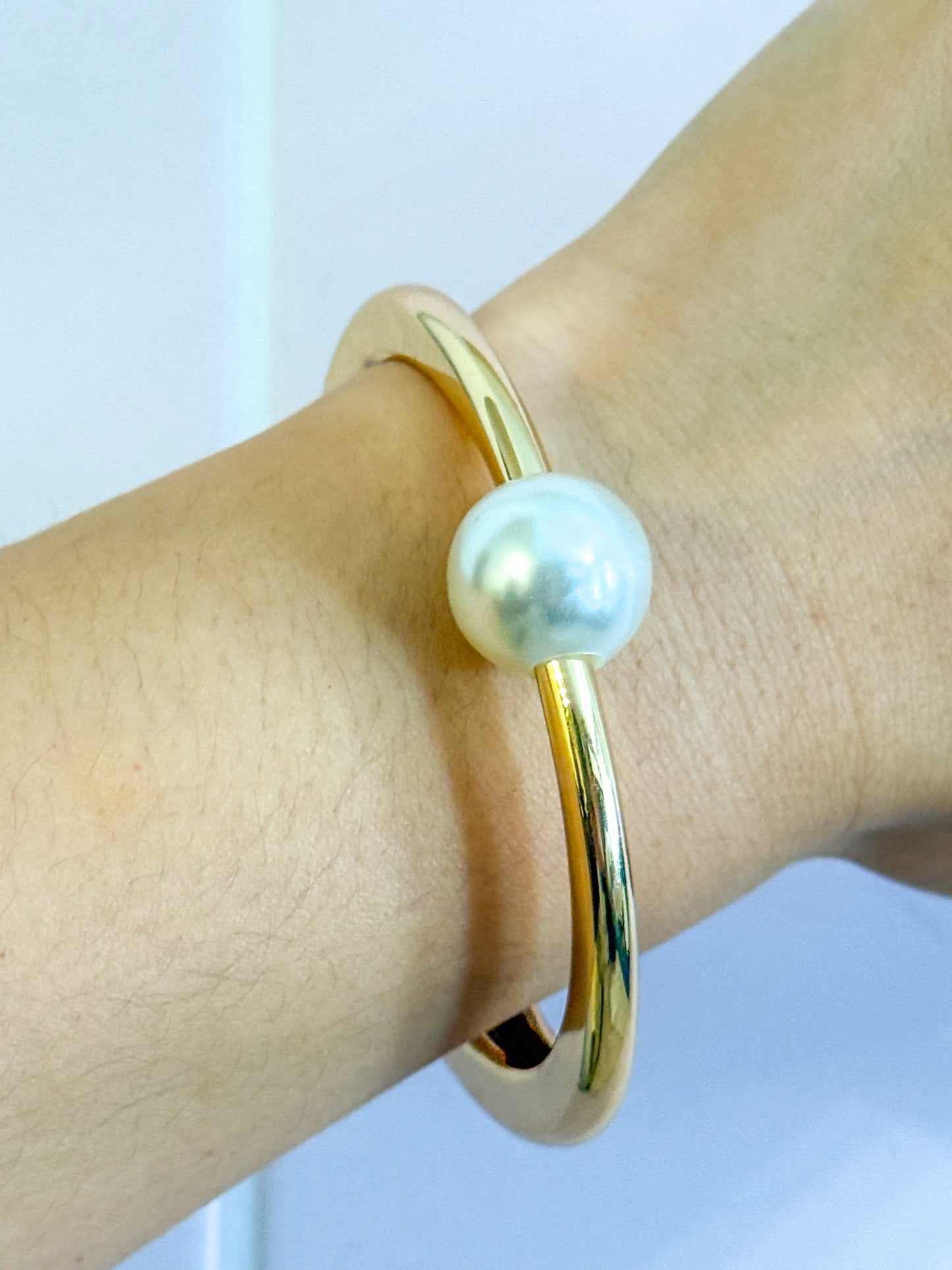 Pulsera Sirena Dorada（Brazalete Minimal） – Acero Inoxidable