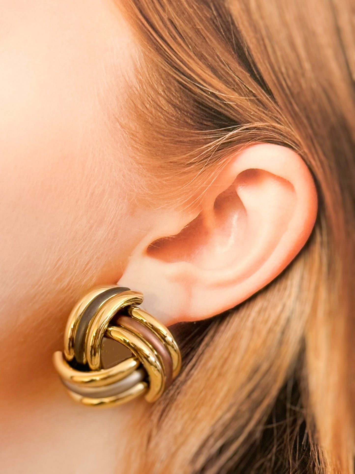 Pendientes La Unión（Nudo Tricolor） – Acero Inoxidable (2 colores)