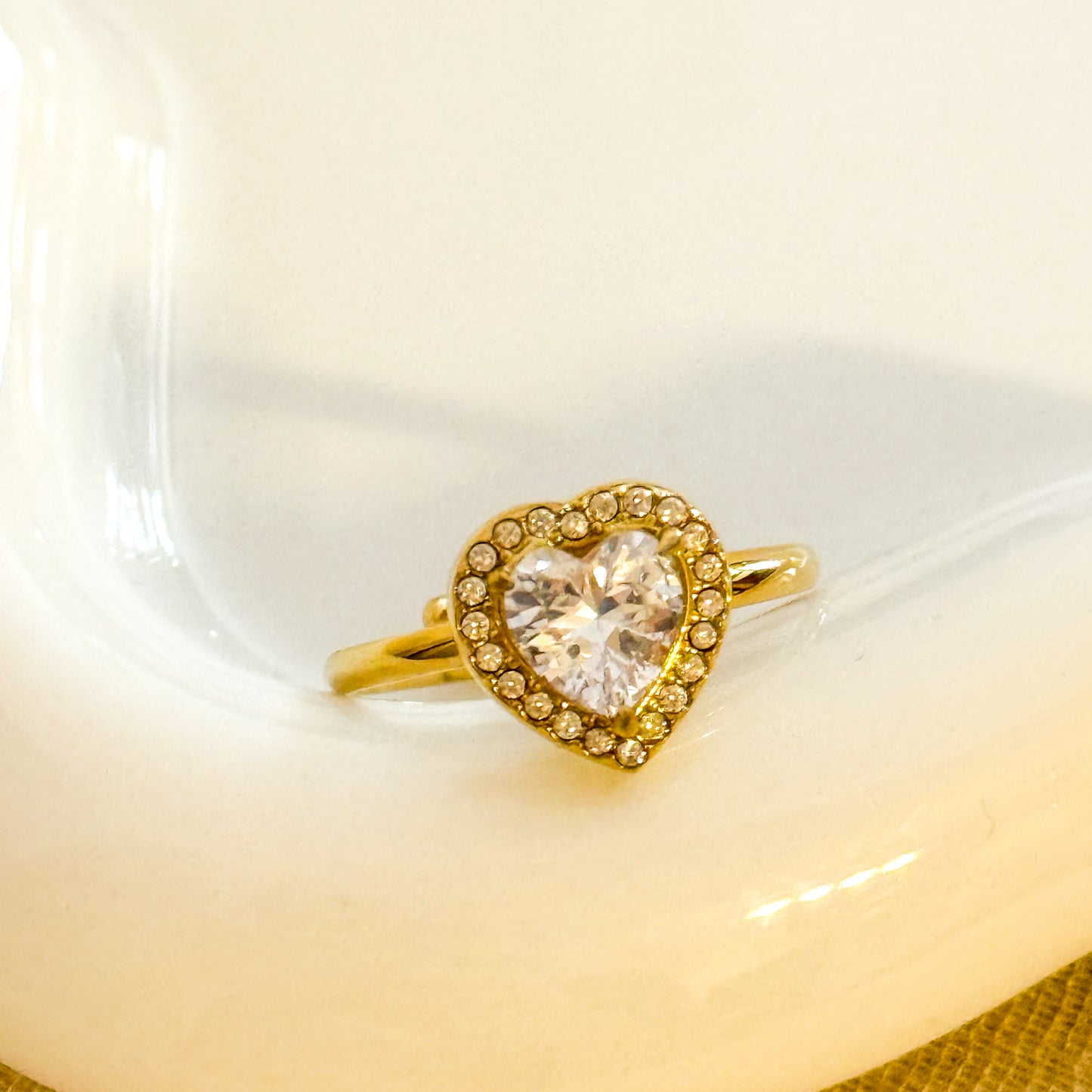 Anillo Corazón de Luz – Acero Inoxidable (Ajustable)