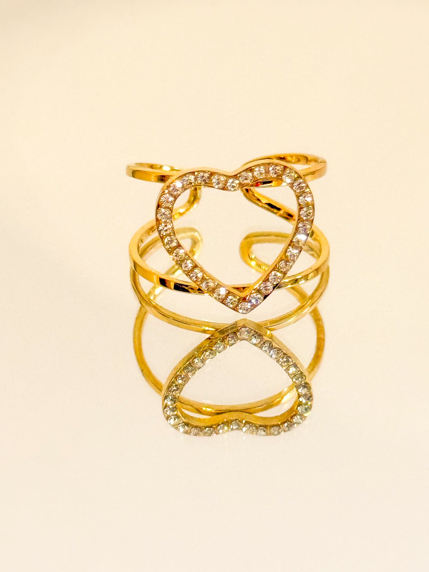 Anillo Halo（Círculo /Corazón）– Acero Inoxidable (Ajustable)