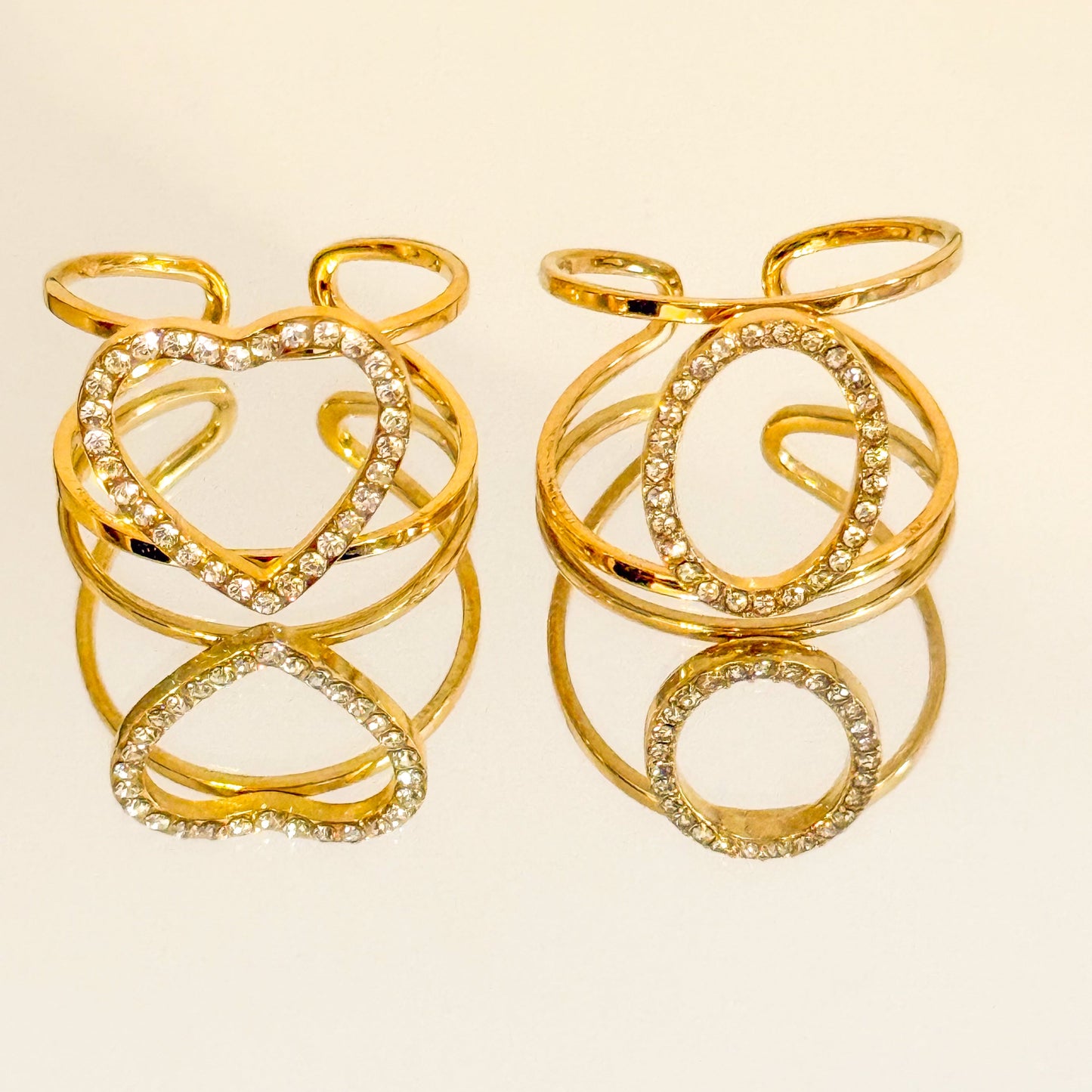 Anillo Halo（Círculo /Corazón）– Acero Inoxidable (Ajustable)