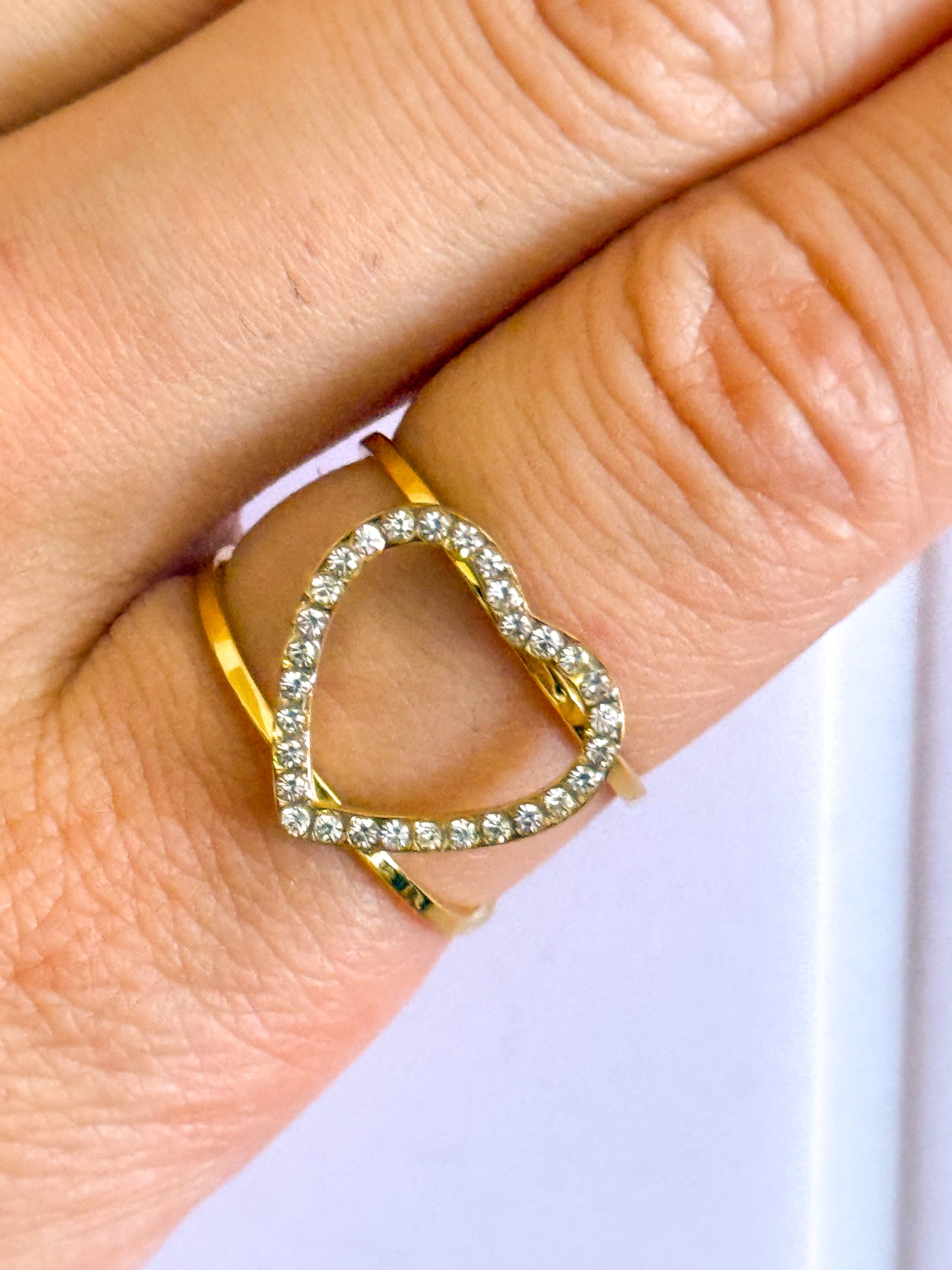 Anillo Halo（Círculo /Corazón）– Acero Inoxidable (Ajustable)
