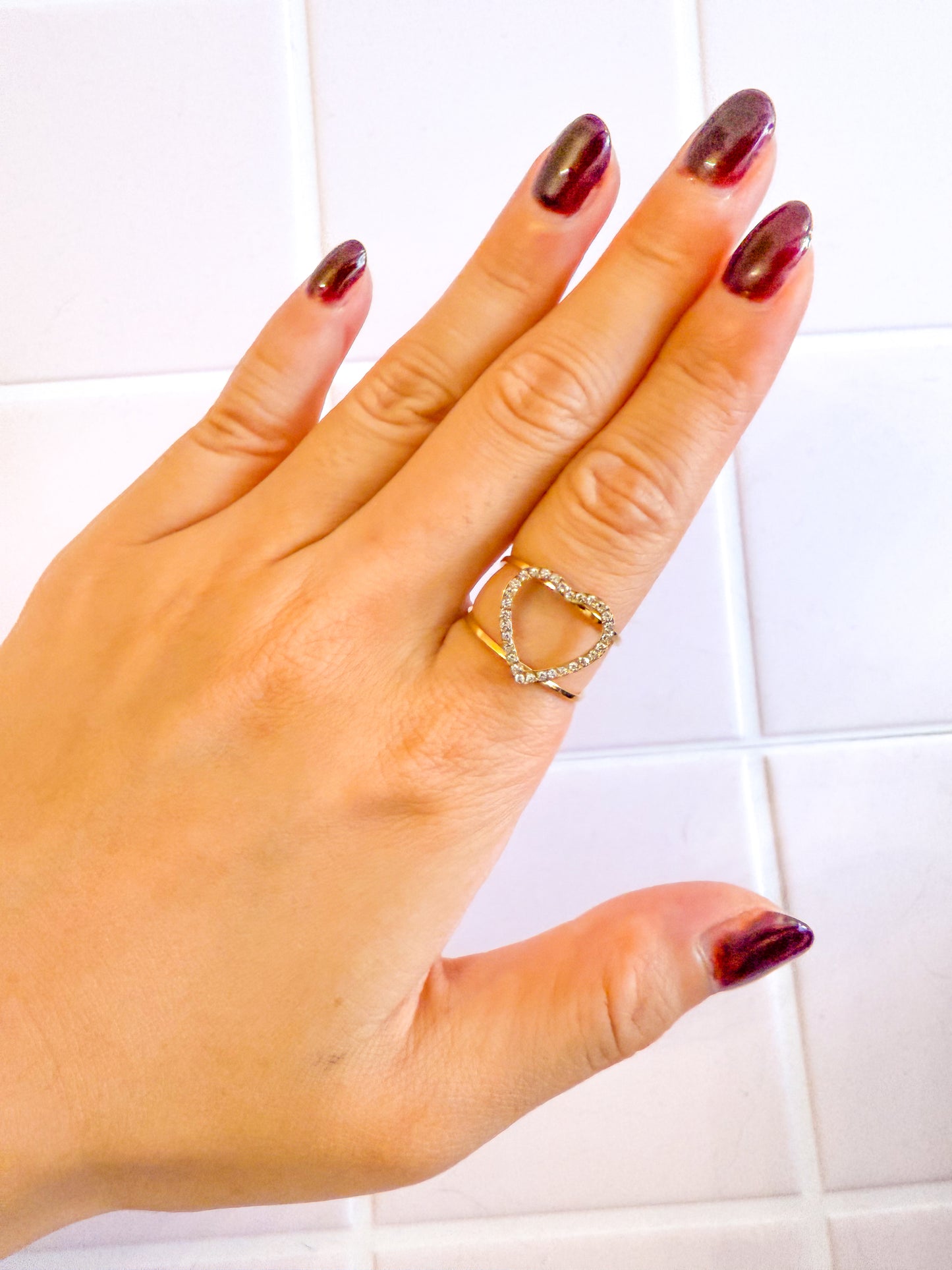 Anillo Halo（Círculo /Corazón）– Acero Inoxidable (Ajustable)