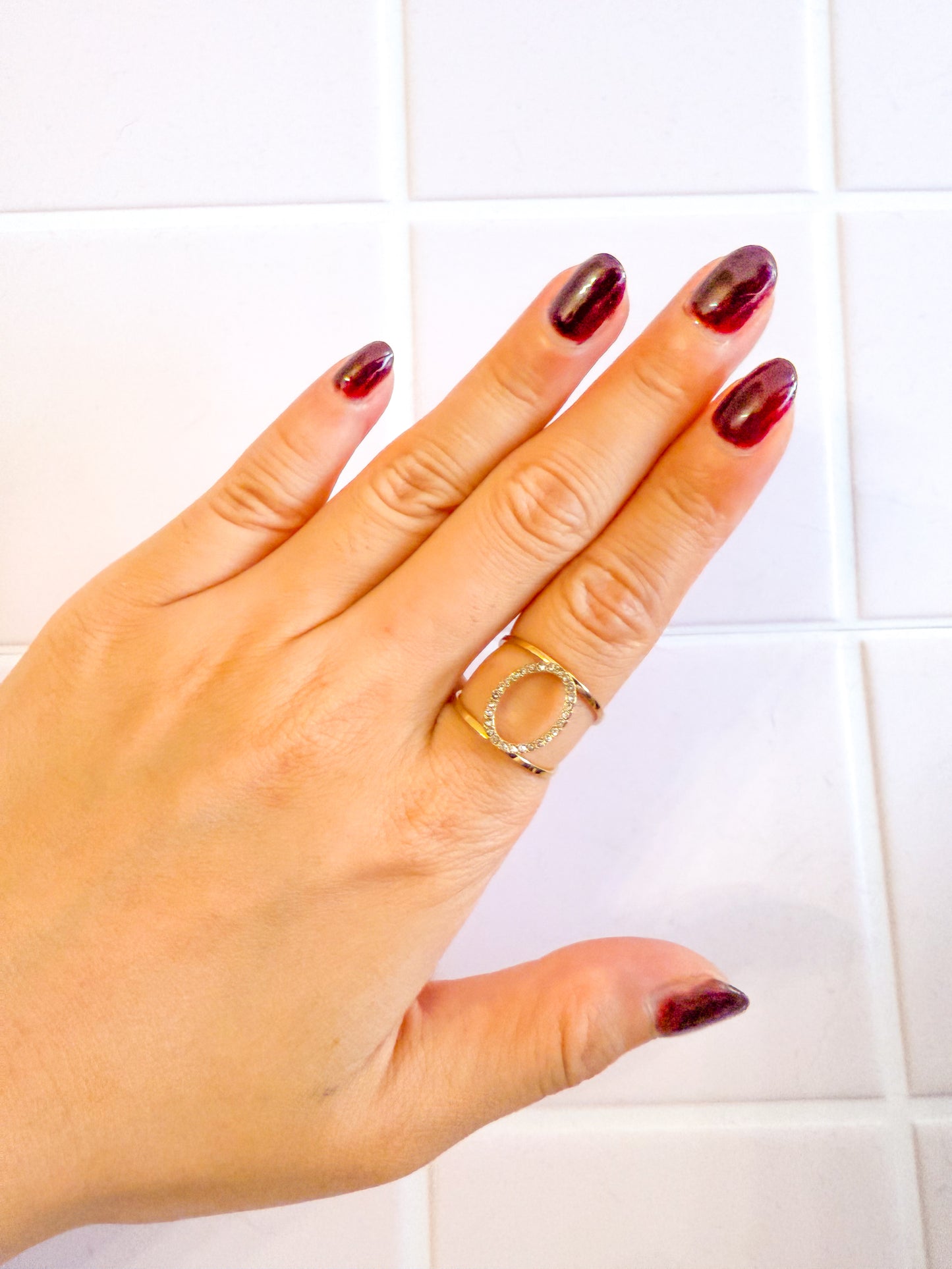 Anillo Halo（Círculo /Corazón）– Acero Inoxidable (Ajustable)