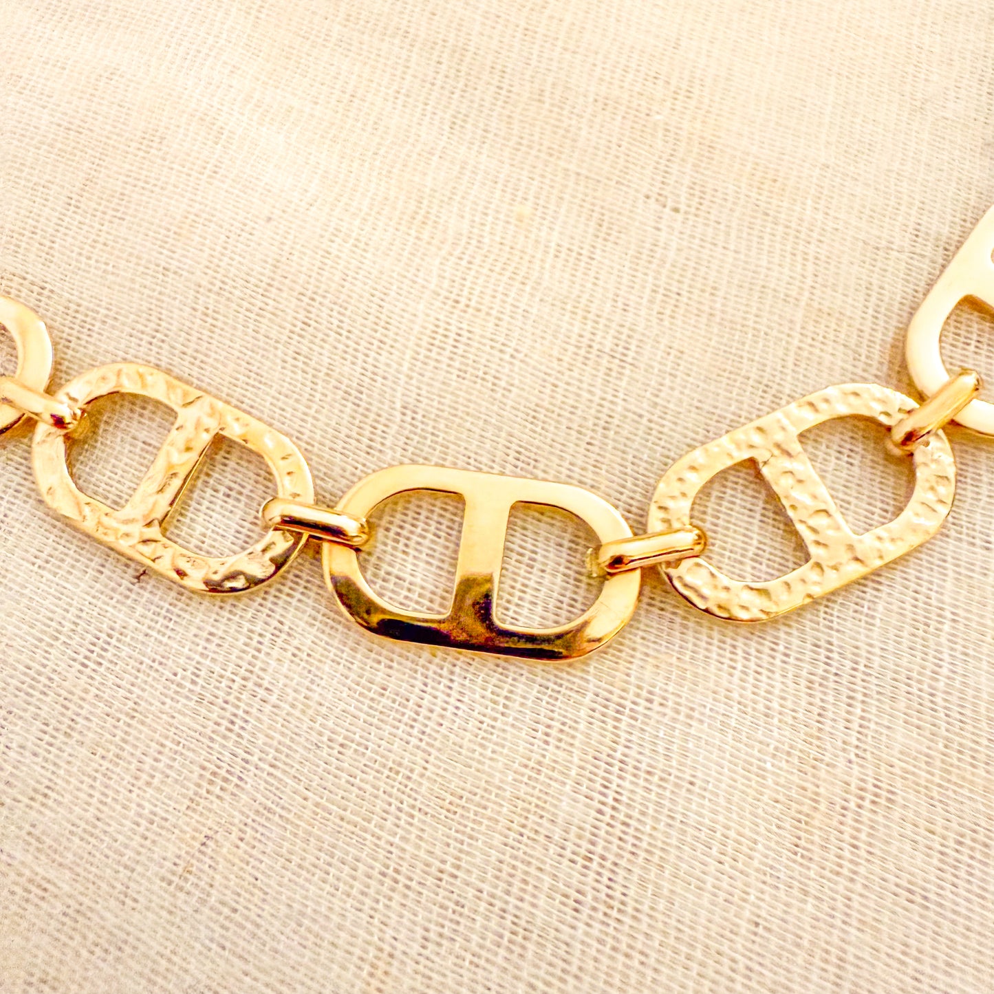Collar Enlace Urbano（Eslabones texturados）– Acero Inoxidable