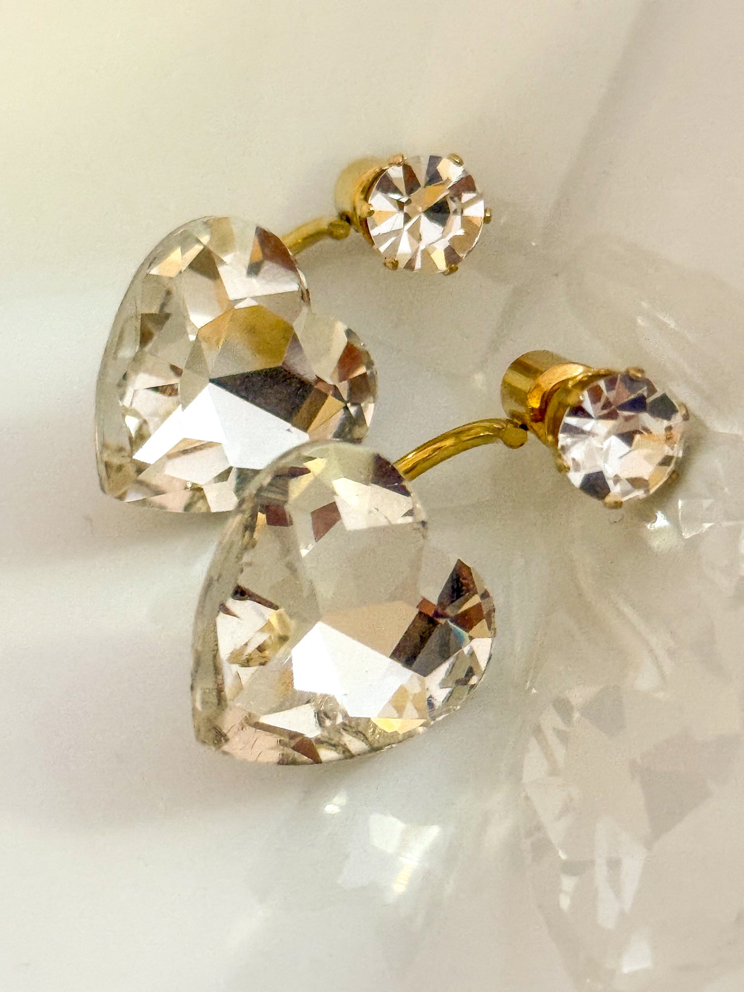 Pendientes Corazón Versátil（Doble uso brillante）