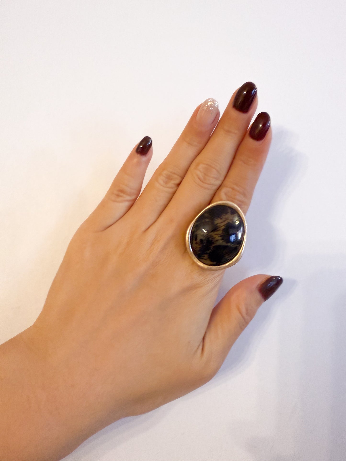 Look Salvaje Dorado（Diseño marmolado redondo）