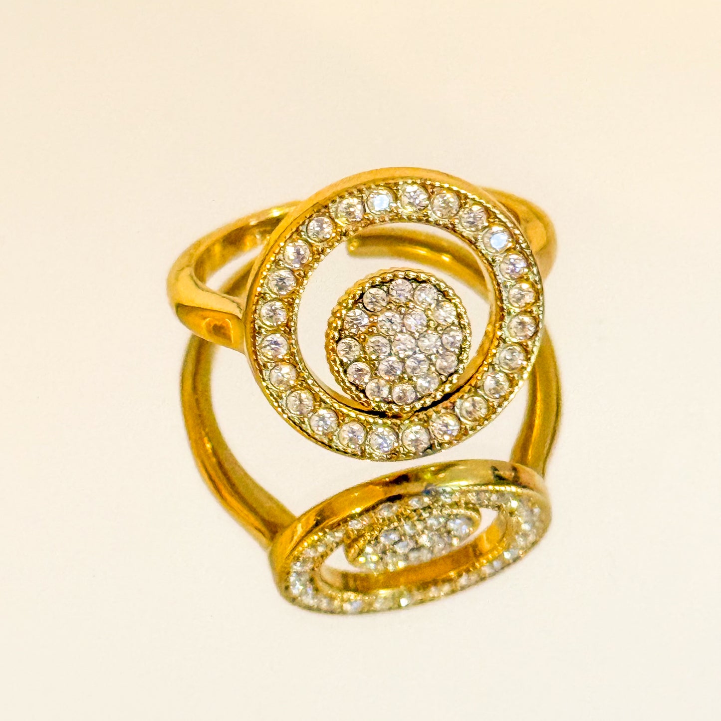 Anillo Brillo Infinito（Círculo doble） – Ajustable