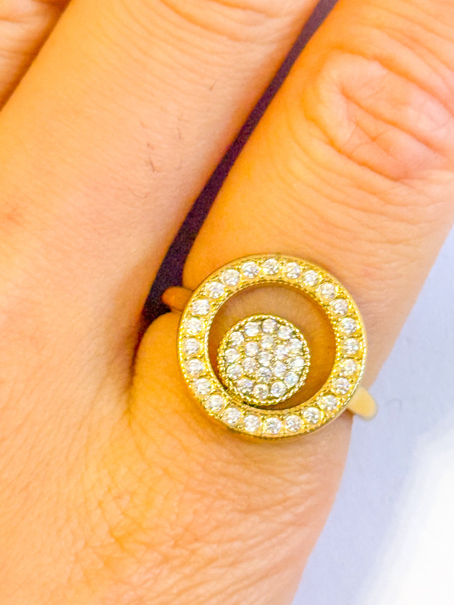 Anillo Brillo Infinito（Círculo doble） – Ajustable