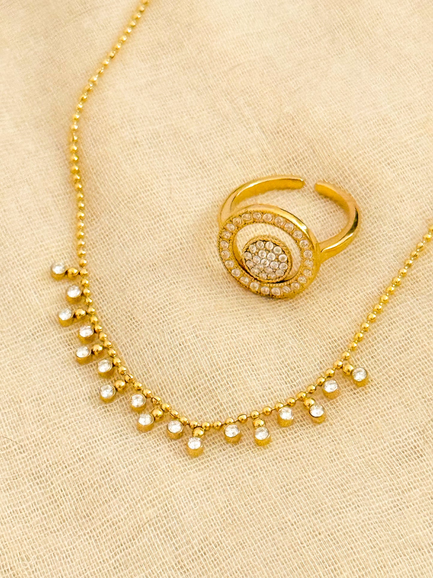 Collar Cielo Estelar（Brillos en cascada）