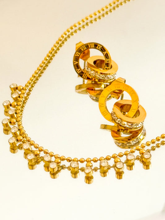 Collar Cielo Estelar（Brillos en cascada）