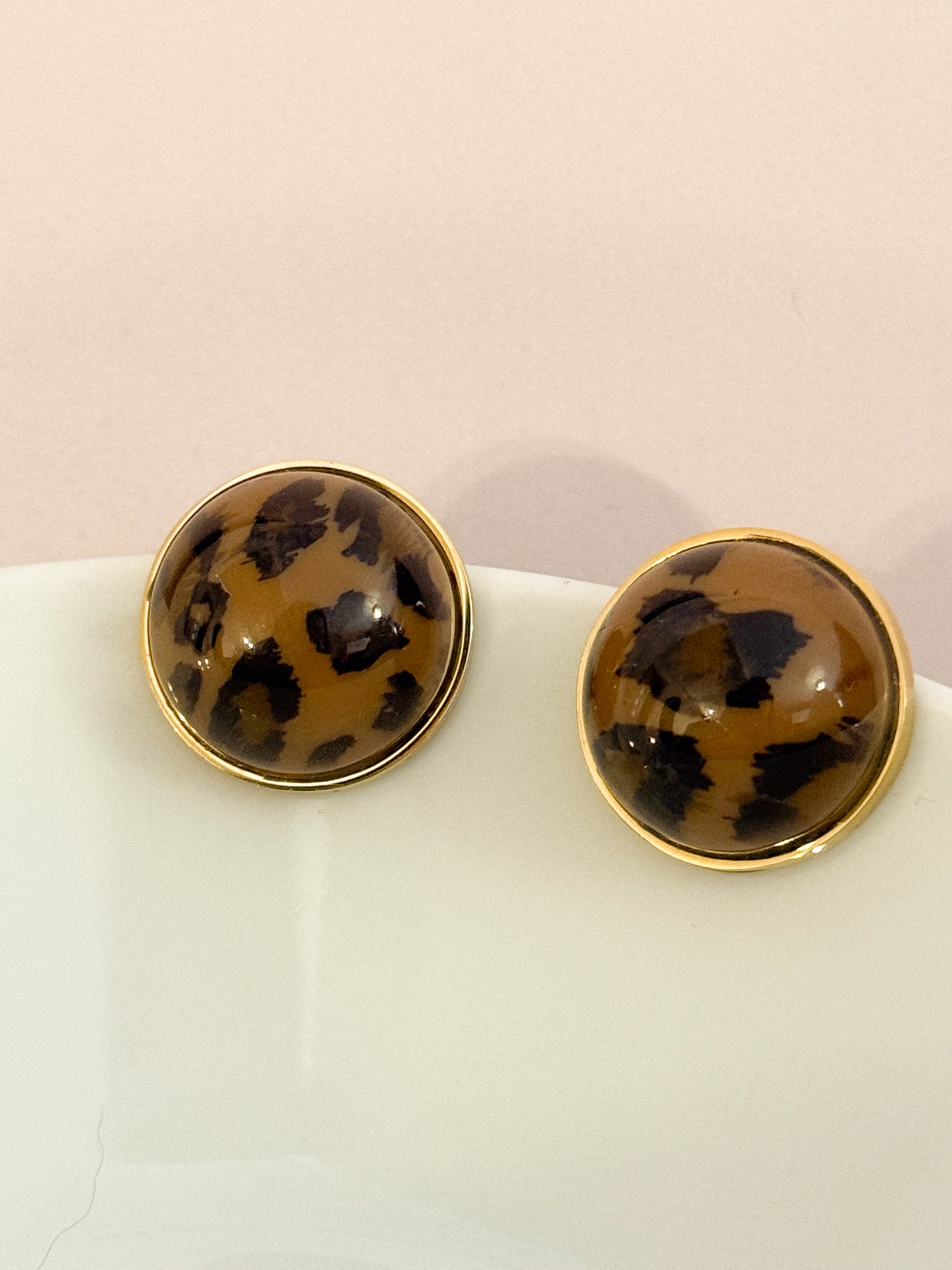 Pendientes Selva Urbana（Redondos animal print）