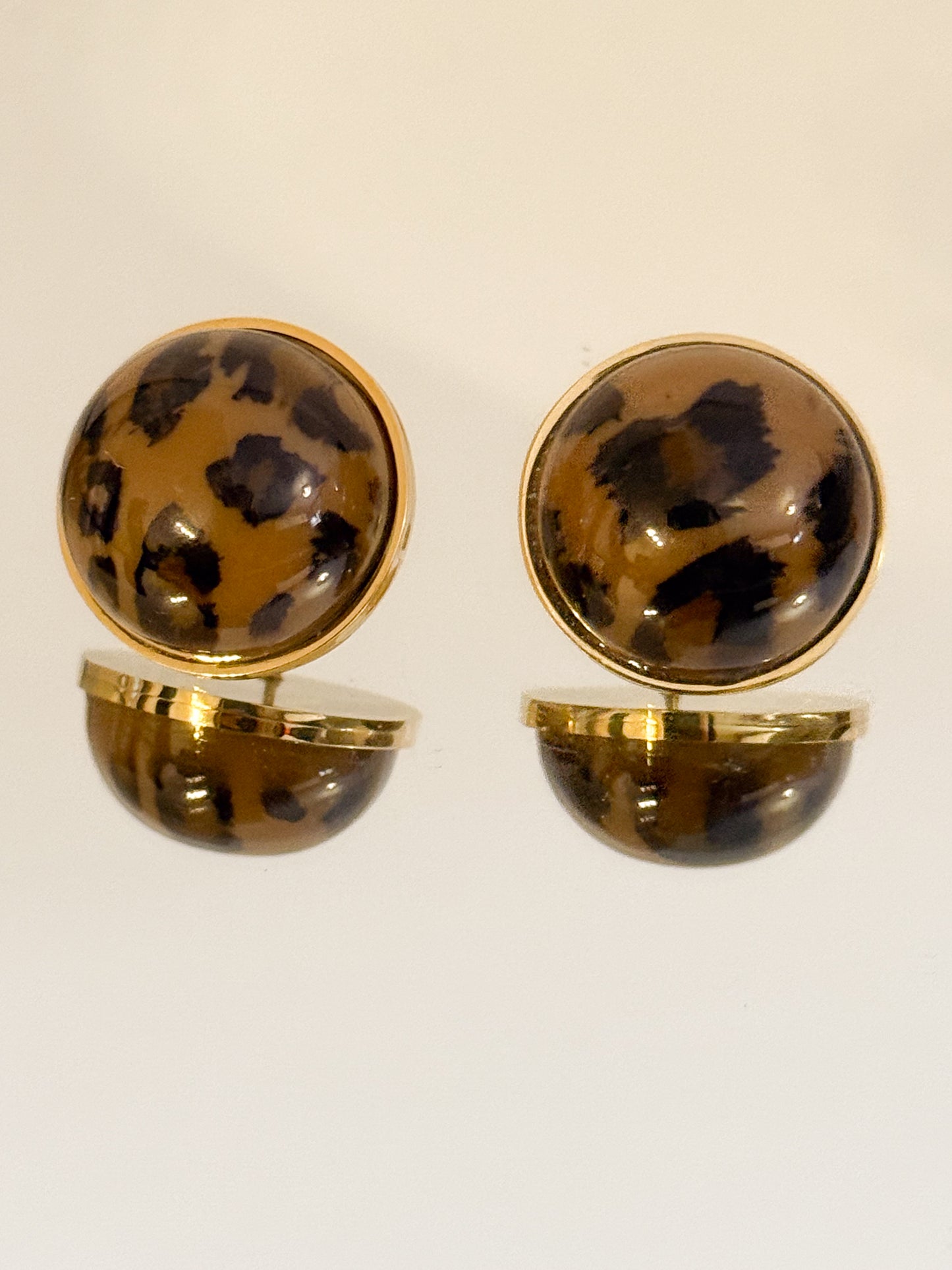 Pendientes Selva Urbana（Redondos animal print）