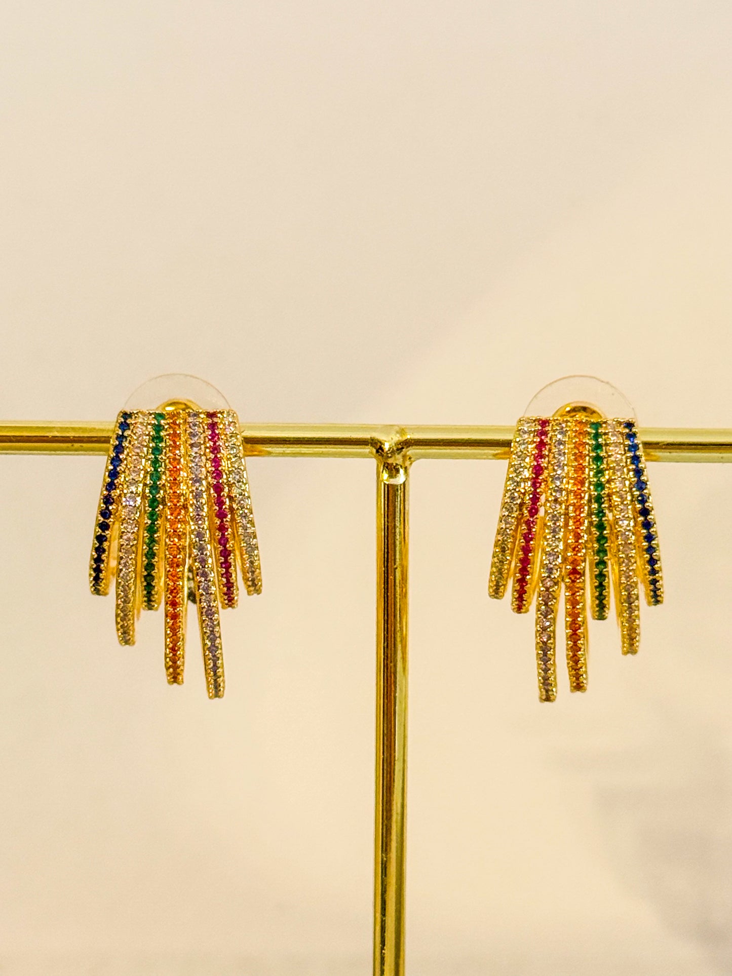 Pendientes Aurora Multicolor（Tiras de color）