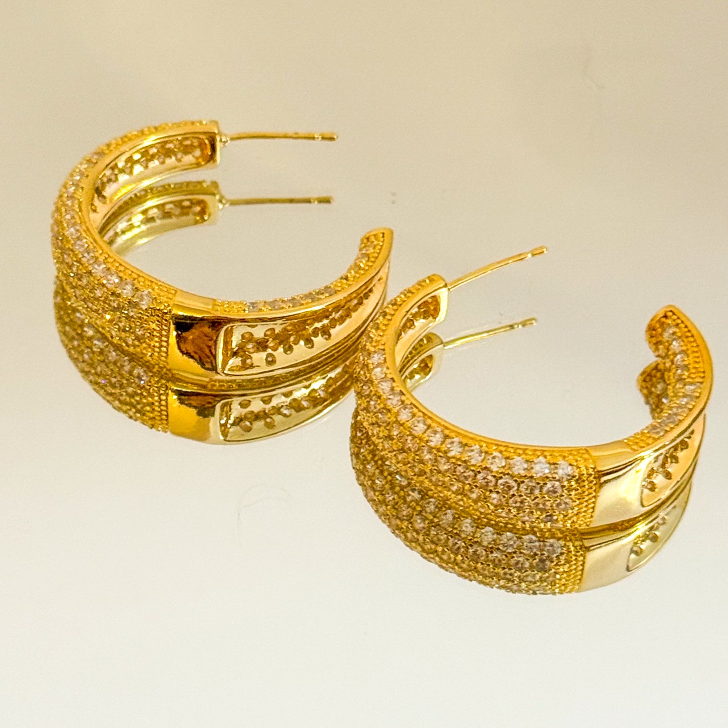 Pendientes Sol de Medianoche（Aros anchos）