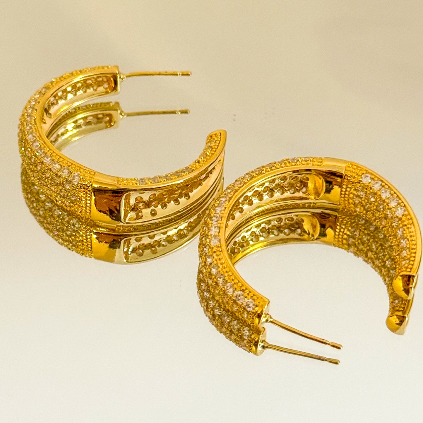 Pendientes Sol de Medianoche（Aros anchos）