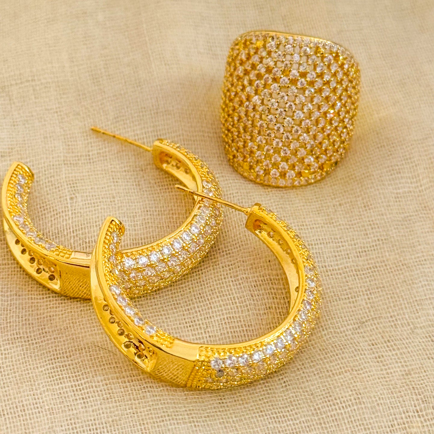 Pendientes Sol de Medianoche（Aros anchos）