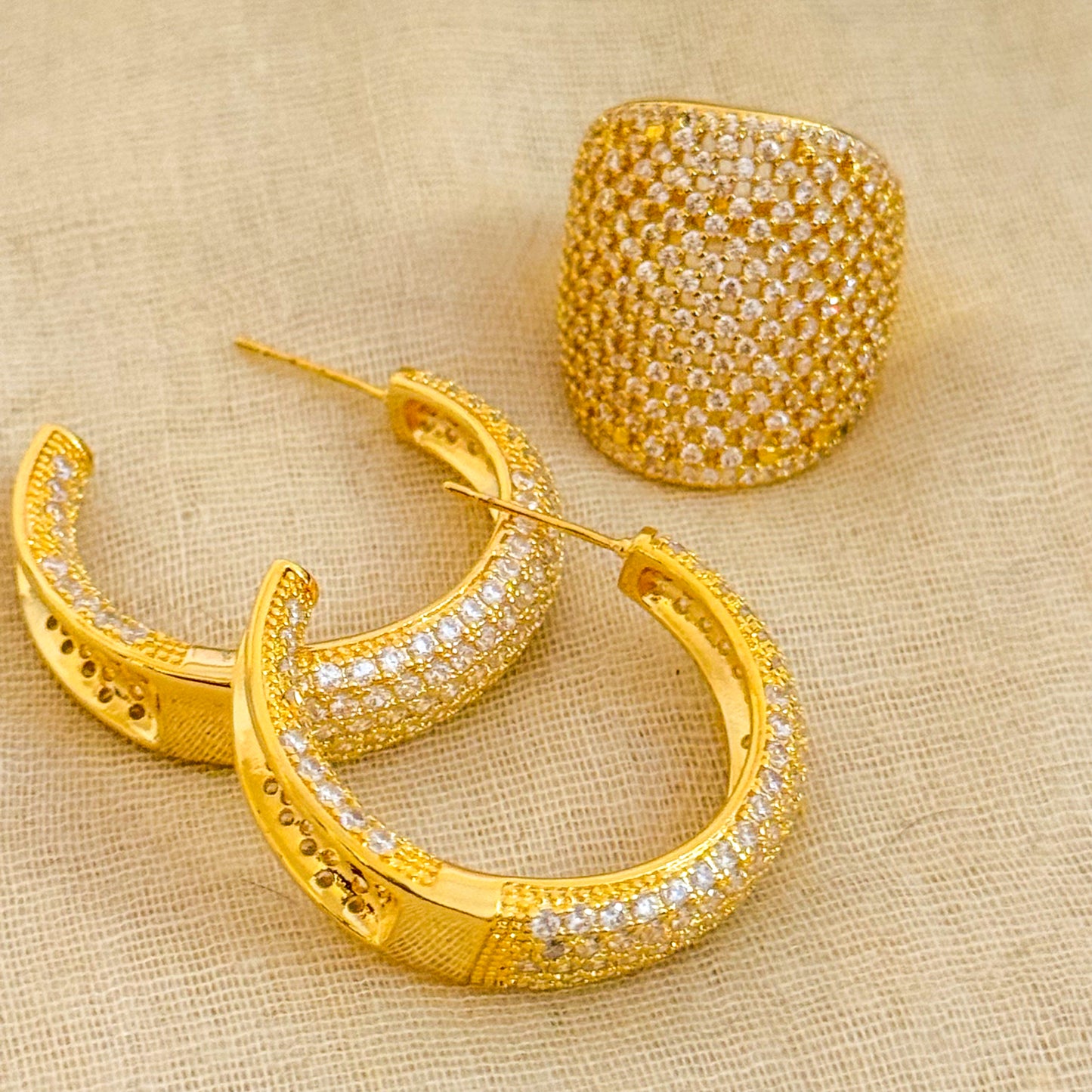 Pendientes Sol de Medianoche（Aros anchos）