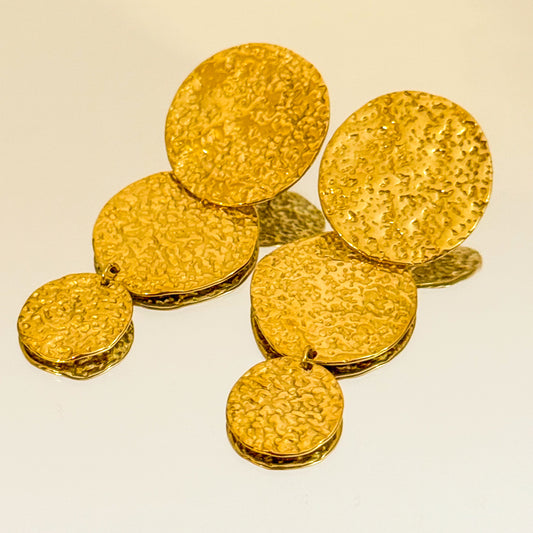 Pendientes Galatea（Discos martillados）