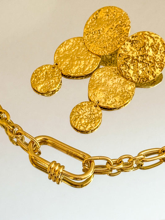 Pendientes Galatea（Discos martillados）