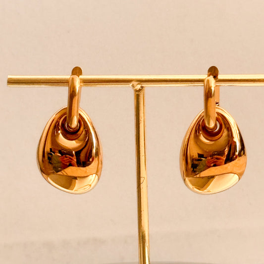 Pendientes Gota de Sol（Acero inoxidable dorado）