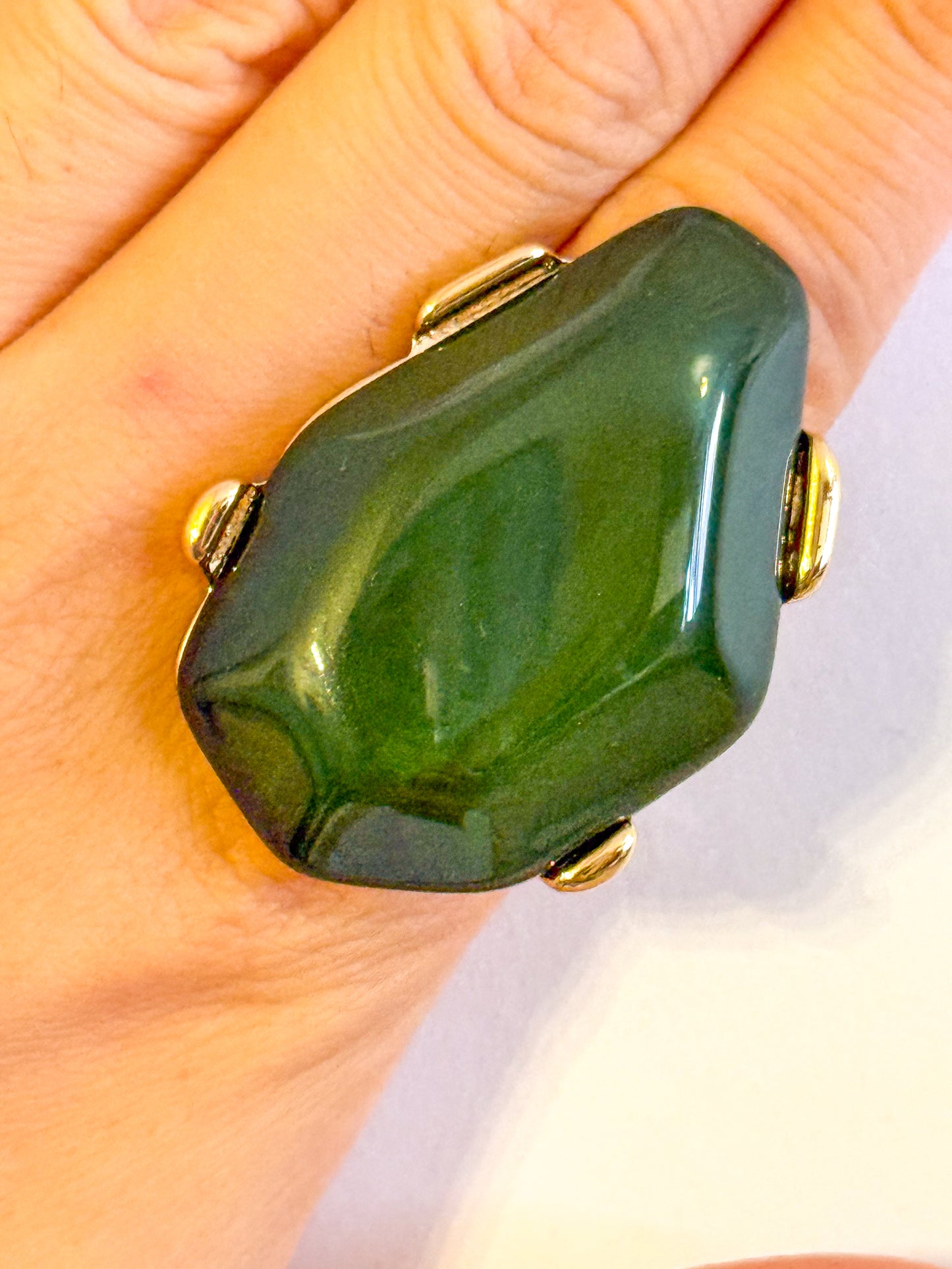 Anillo Luana Terra (modelo grande, ajustable , talla 18-20)