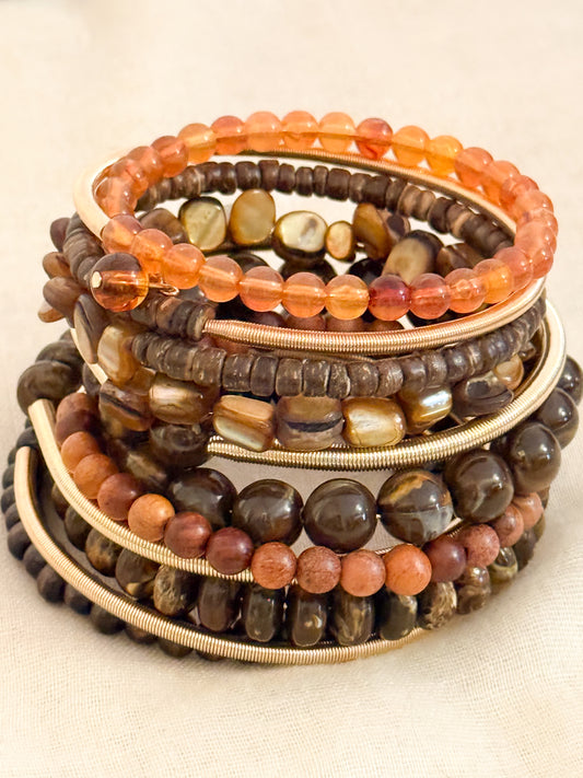 Pulseras Tierra Dorada（Pulseras de piedra ）