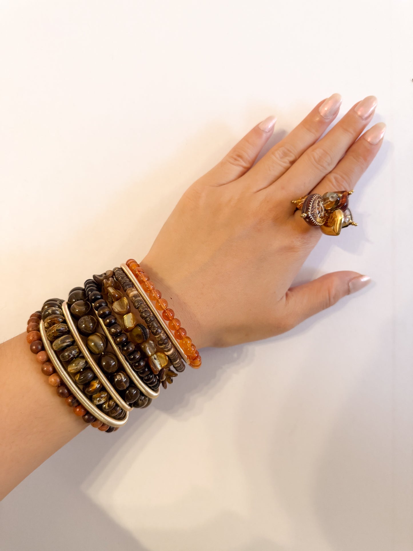 Pulseras Tierra Dorada（Pulseras de piedra ）