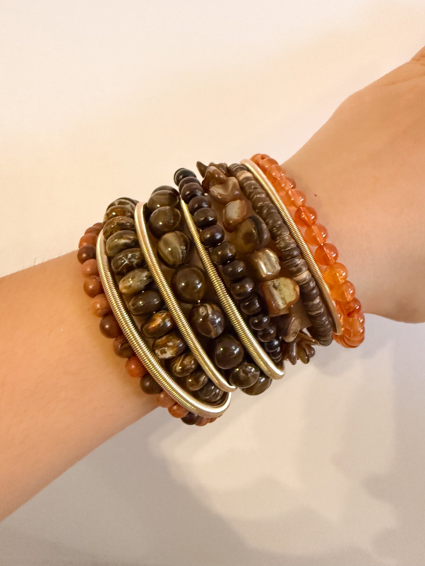 Pulseras Tierra Dorada（Pulseras de piedra ）