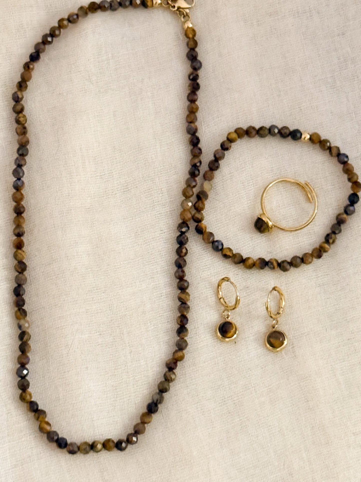 Look Ojo del Desierto（Collar + Anillo + Pendientes + Pulsera） (Copia)