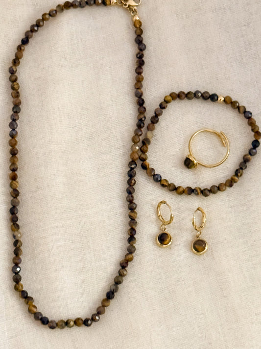 Look Ojo del Desierto（Collar + Anillo + Pendientes + Pulsera） (Copia)