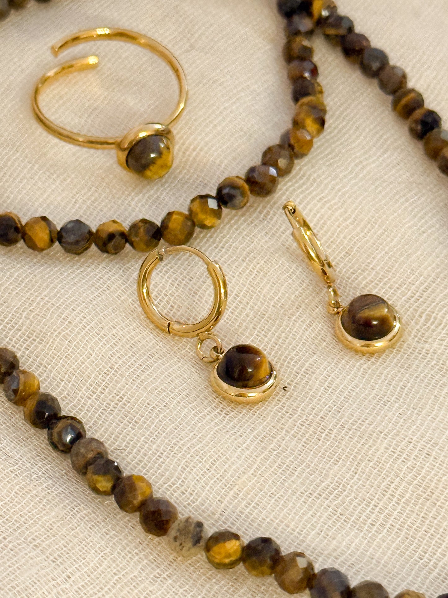 Look Ojo del Desierto（Collar + Anillo + Pendientes + Pulsera） (Copia)