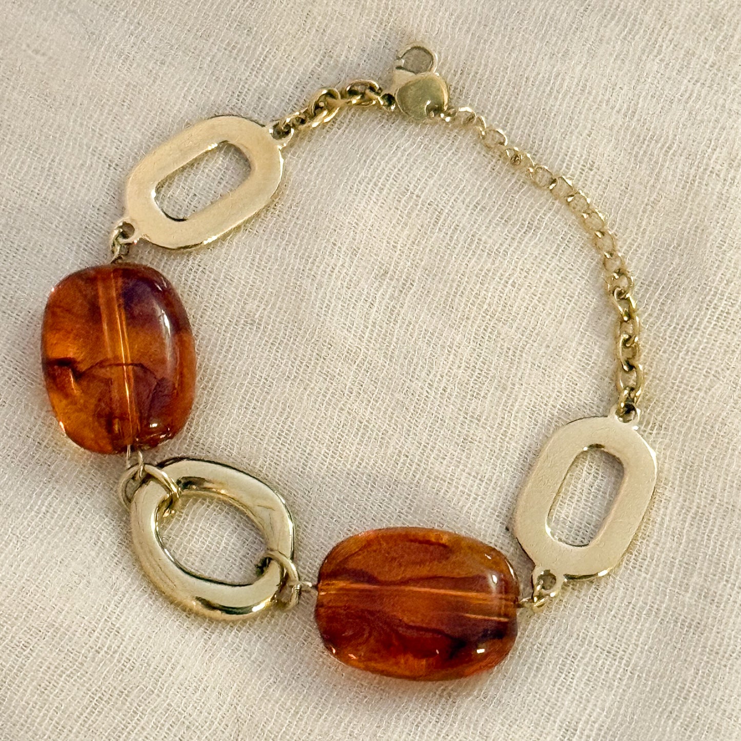 Look Áureo Ambarado（Collar + Pendientes）