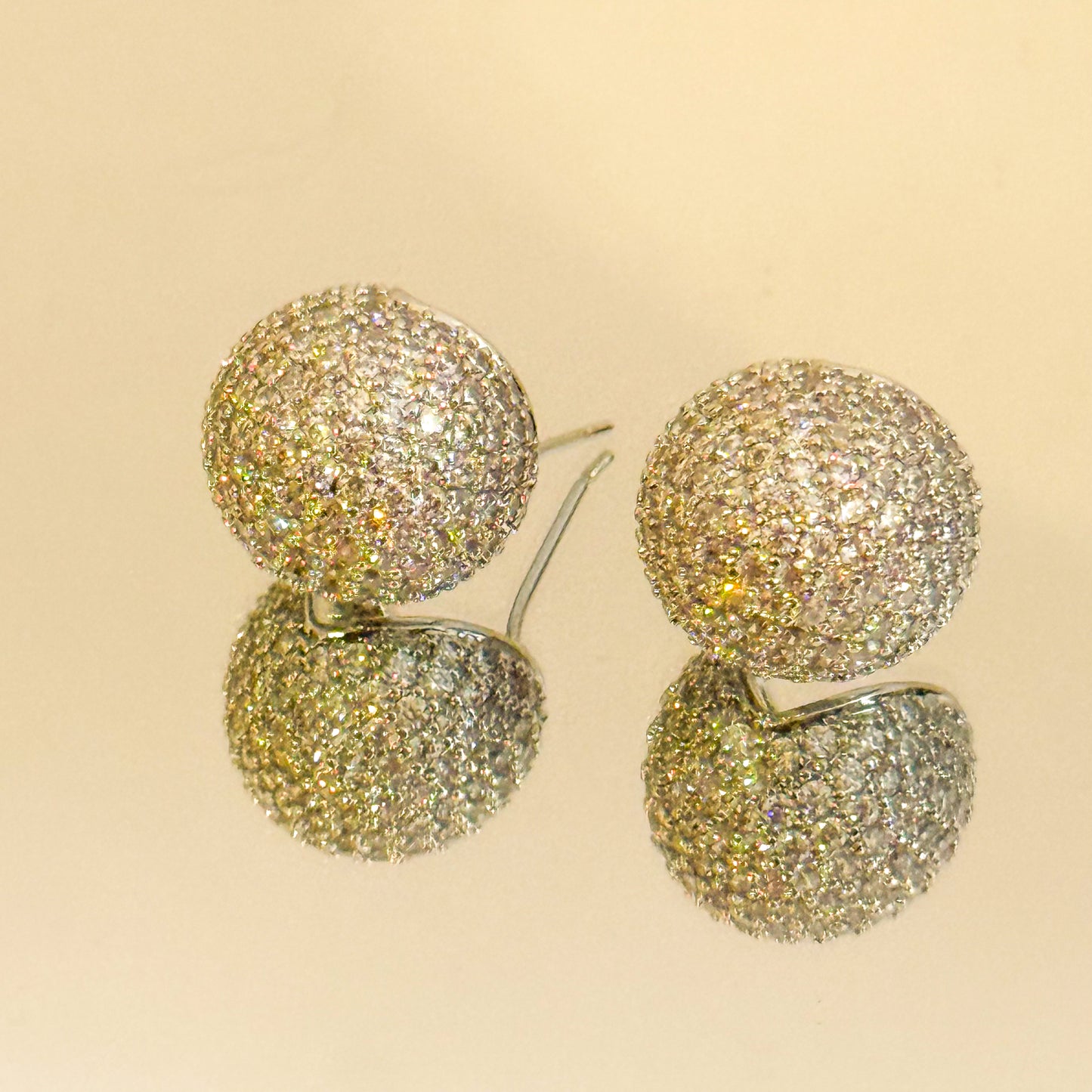 Pendientes Esfera Celeste（Dorado / Plateado）