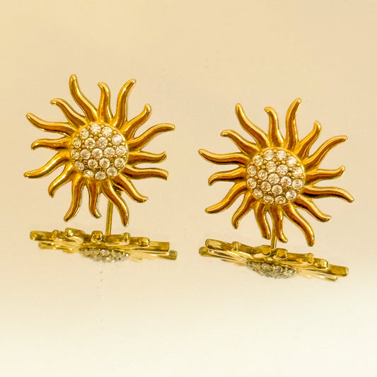 Pendientes Sol Radiante（Mini brillantes）