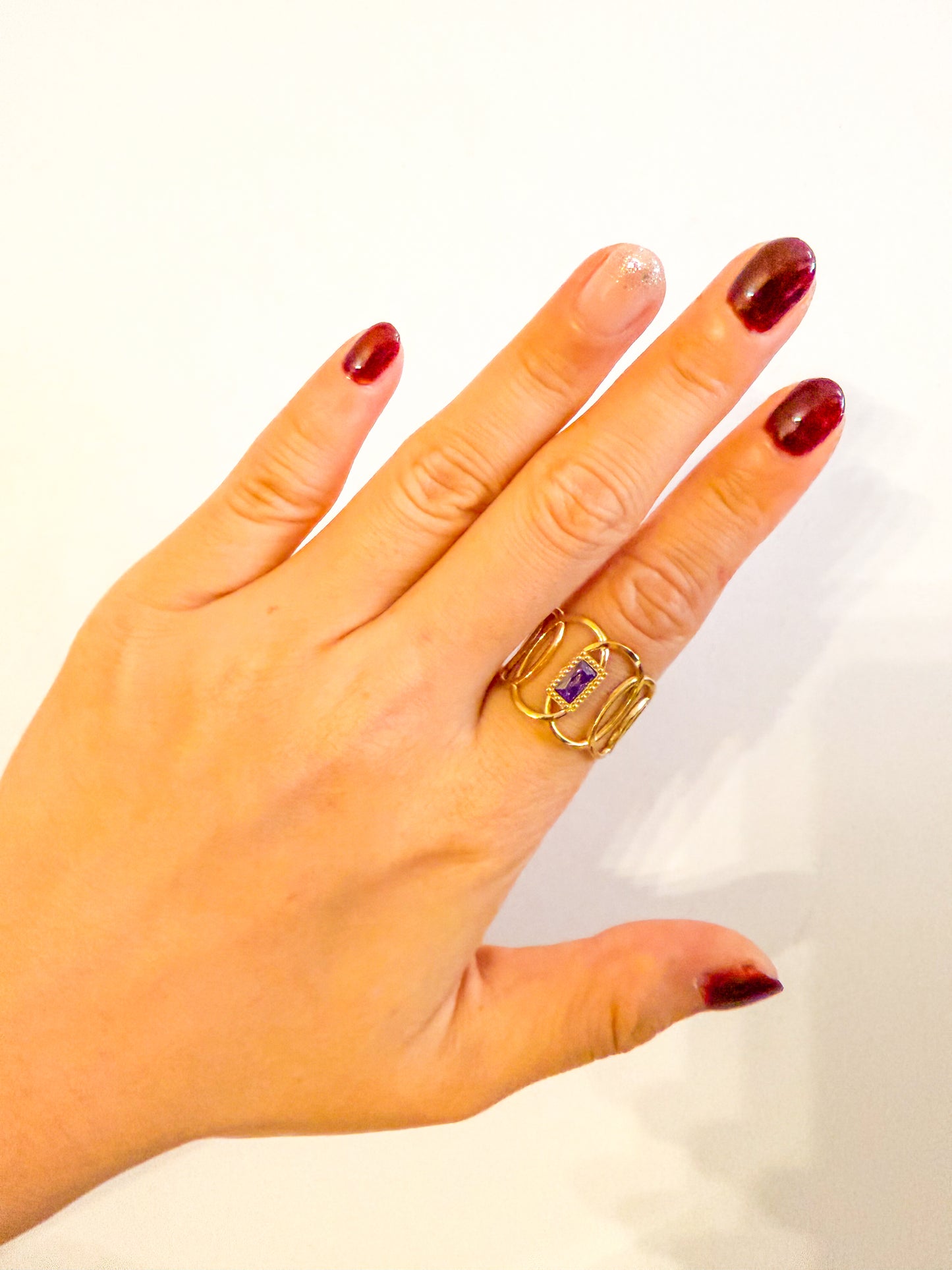 Anillo Luz Serena brillo (Tres colores) Acero Inoxidable (Ajustable)