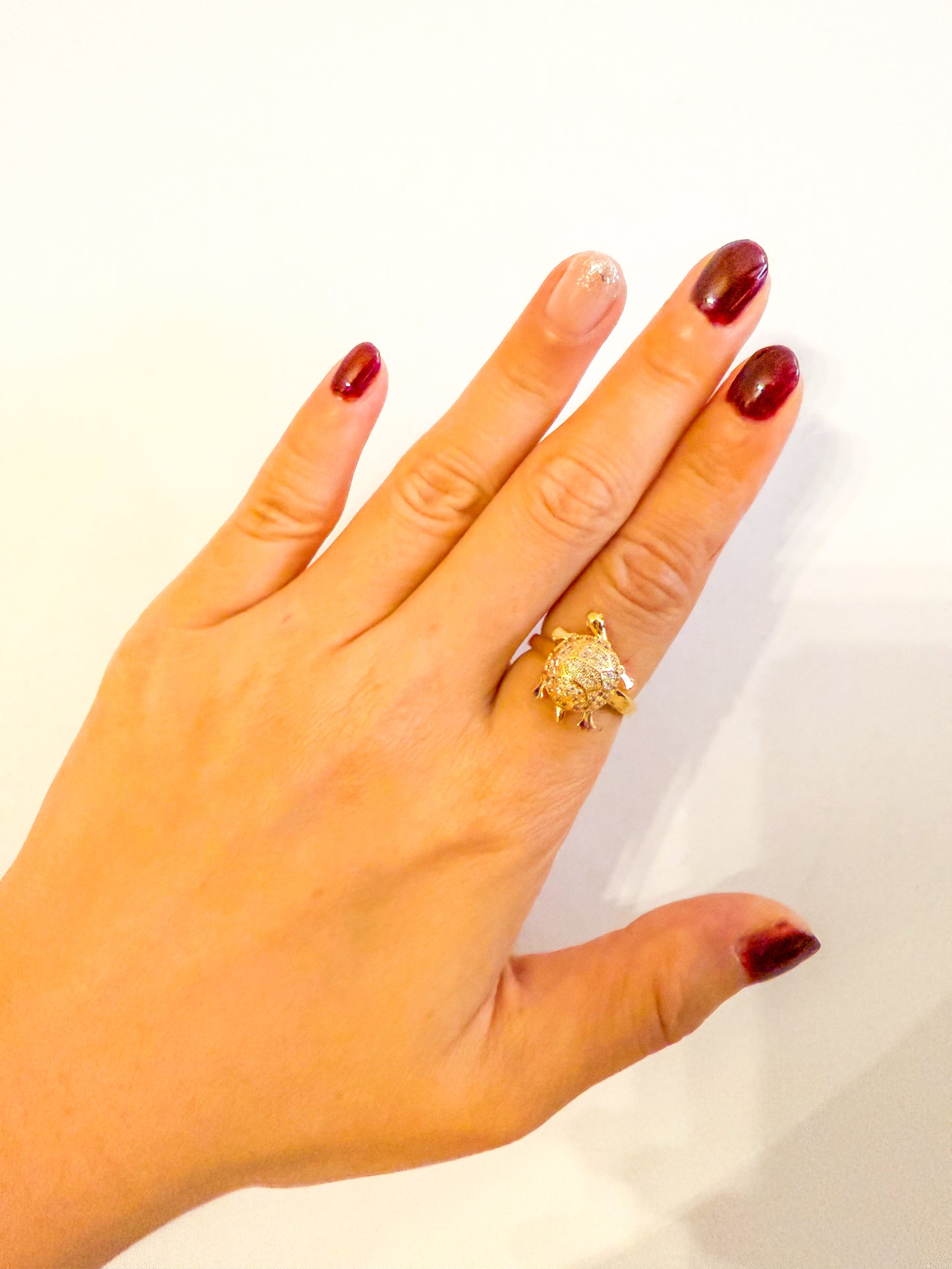 Anillo Tortuga de Fortuna (Dorado brillante)