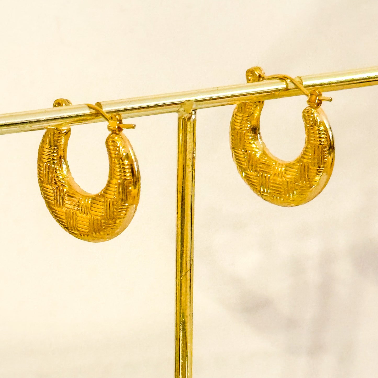 Pendientes Aro Trenzado Vintage (Dorado Clásico)