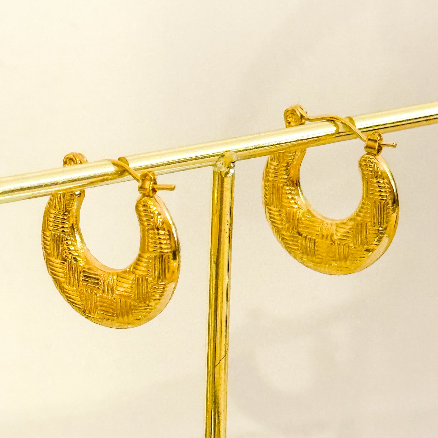 Pendientes Aro Trenzado Vintage (Dorado Clásico)