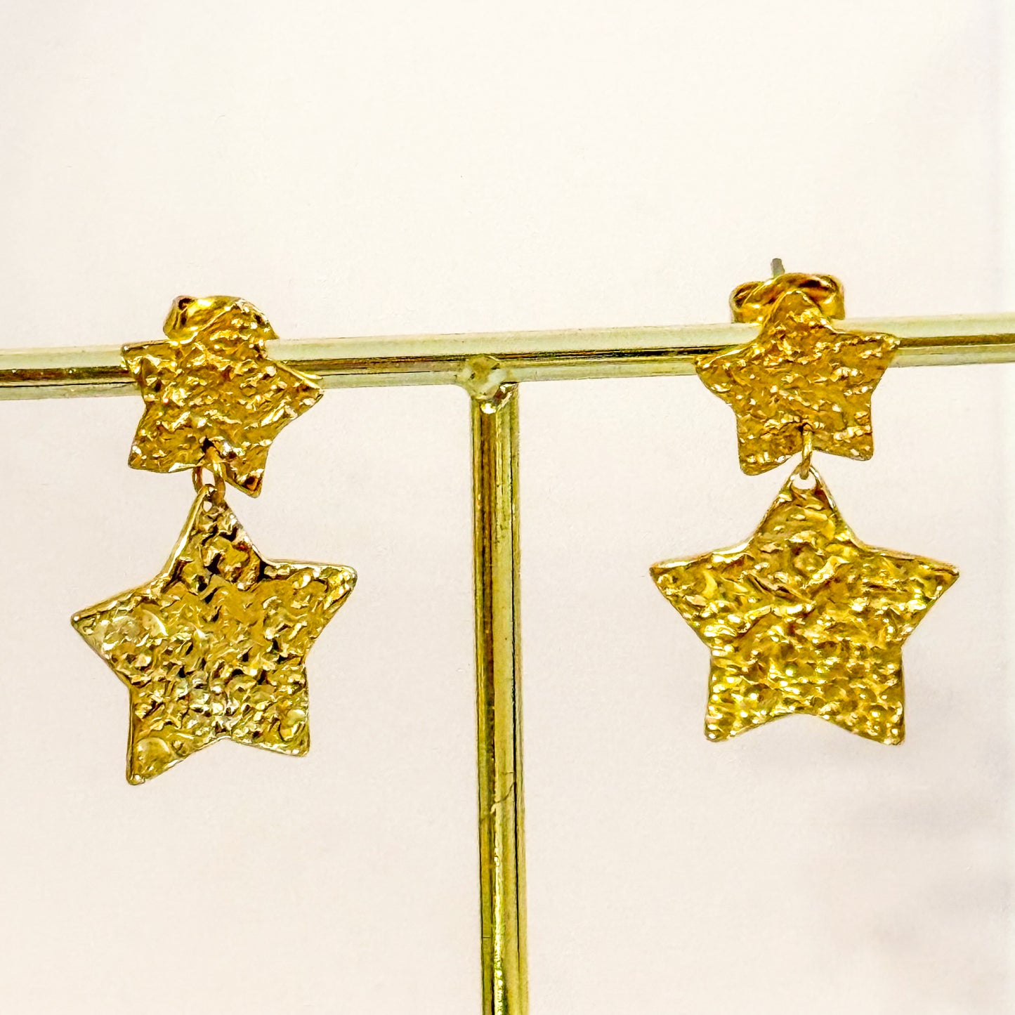 Pendientes Corazón / Estrella Aura Dorada