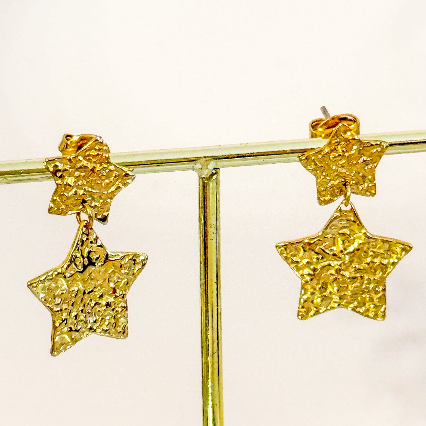 Pendientes Corazón / Estrella Aura Dorada