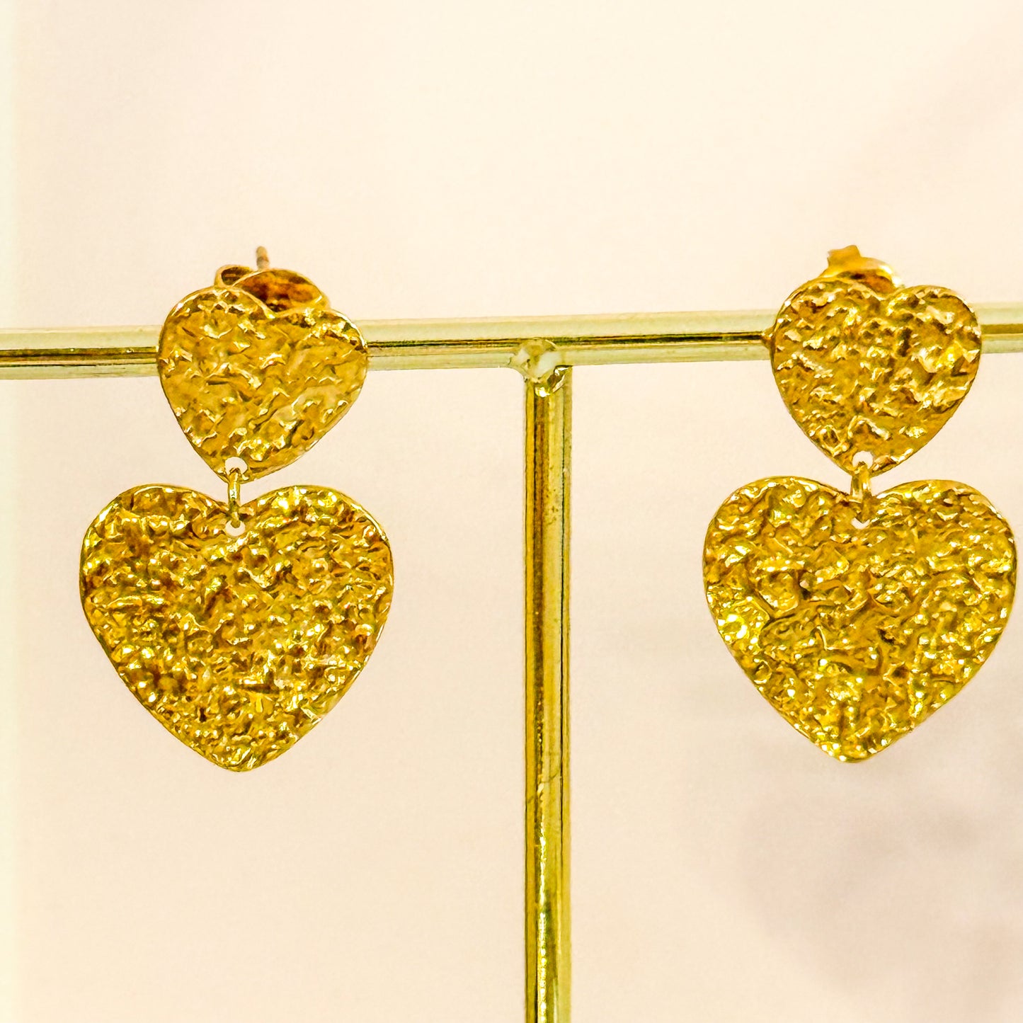 Pendientes Corazón / Estrella Aura Dorada