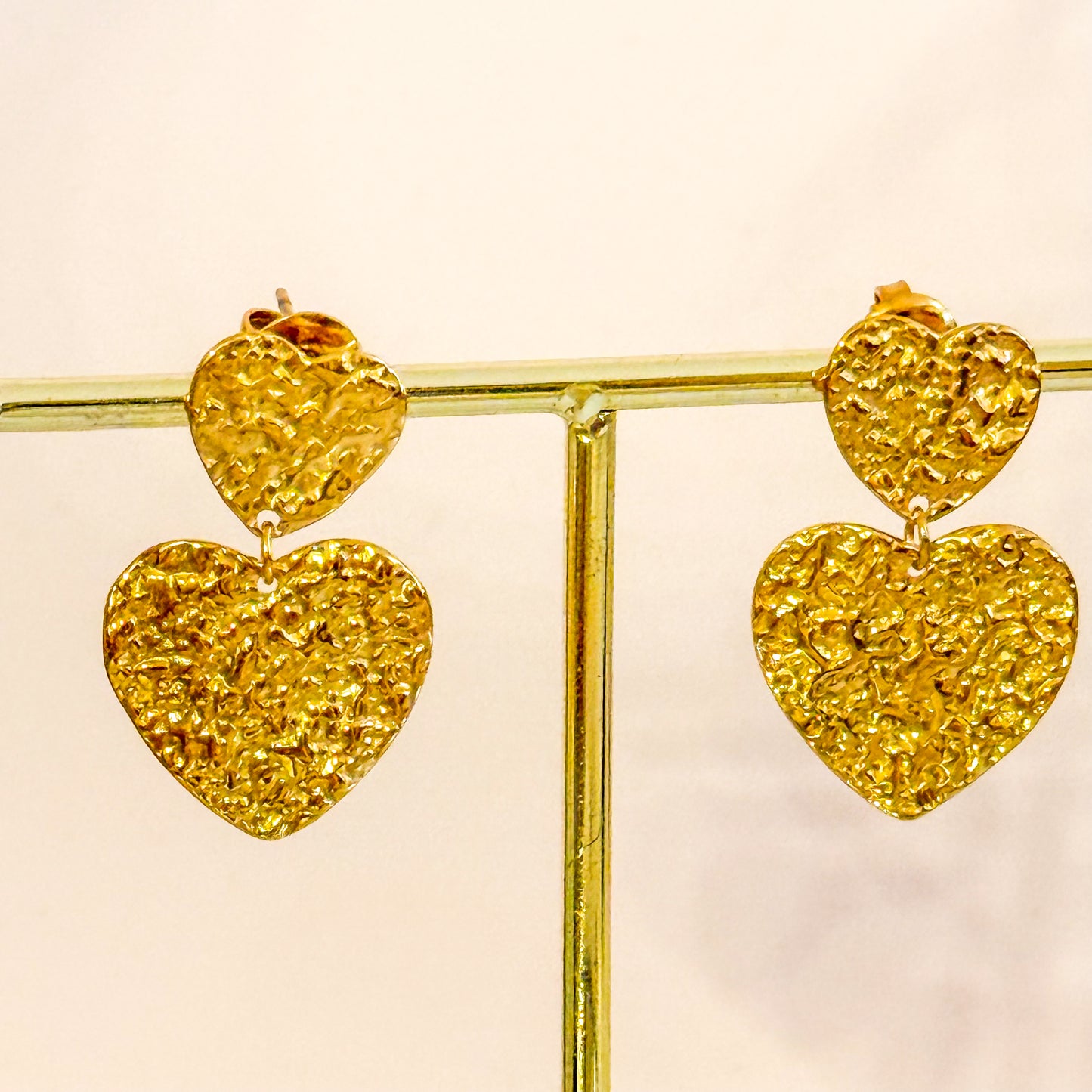 Pendientes Corazón / Estrella Aura Dorada